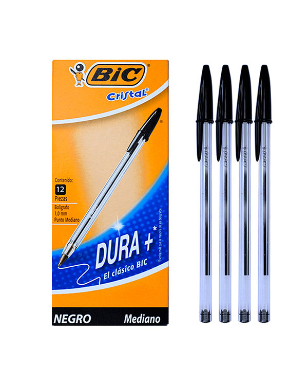 Boligrafo Bic Mmediano negro – OFIMART