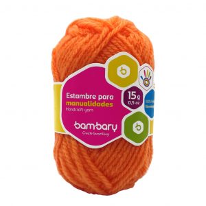 Lana P/Bordar Naranja Intenso