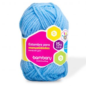 Lana P/Bordar Azul Cielo