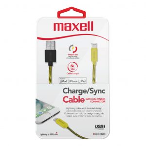 Cable 6Pies Usb Negro/Amarillo