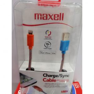 Cable 10 Pies Usb Negro/Naranja
