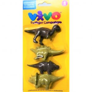 Borrador Dinosaurios 4Pza