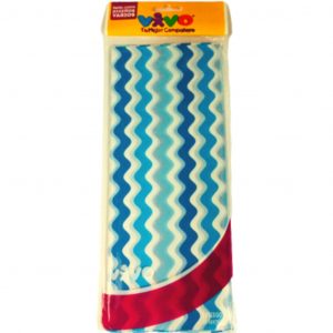 Papel China Zigzag Azul 1/3