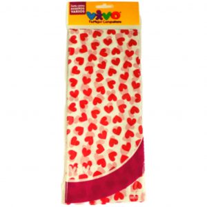 Papel China Corazon Rojo 1/3
