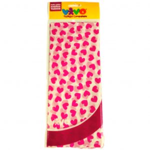 Papel China Corazon Rosa 1/3