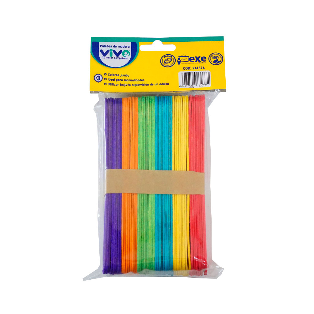 cuscús Bajo mandato papelería Paletas de madera Color Jumbo 1/100 - Pacasa