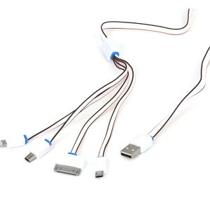 Cable 4 en1 1M Blanc/Negro Ouck4Wb