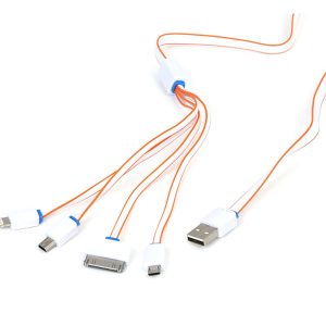 CABLE 4EN1 1M BLANC/NARAN OMEGA OUCK4WO