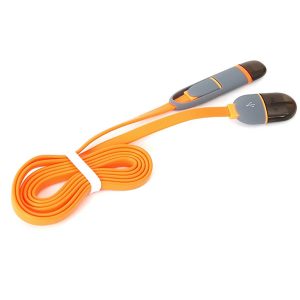 CABLE 2EN1 1M NARANJA PLATINET PUC2PO